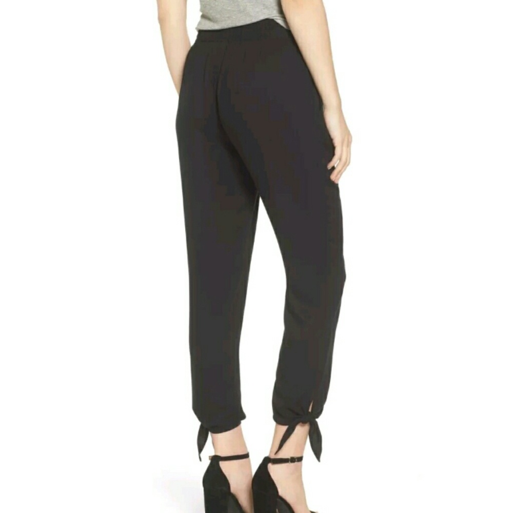 !SOLD!SOCIALITE Ankle Tie Pants black - Picture 2 of 8